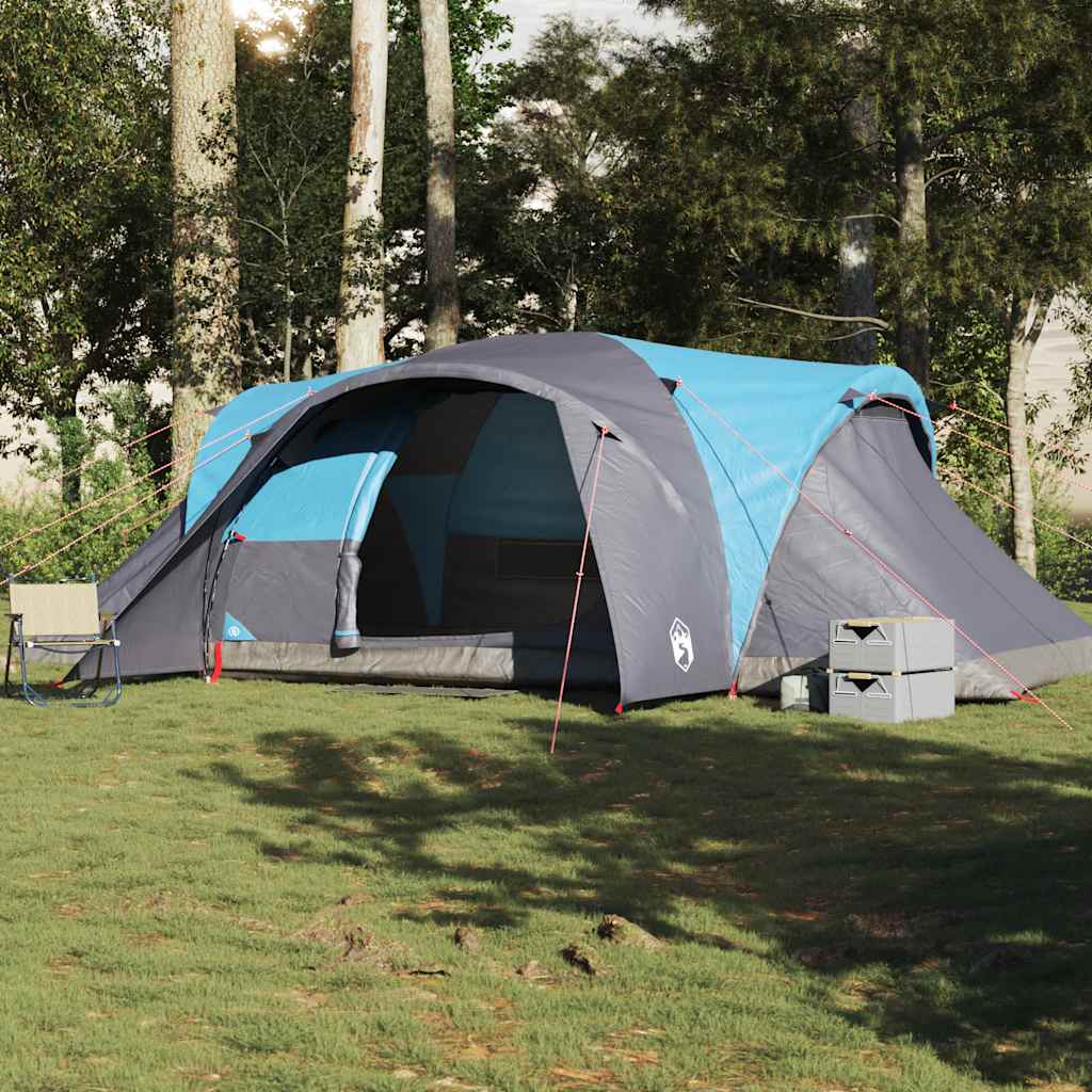 Vidaxl dome tente 6 personnes imperméables bleu