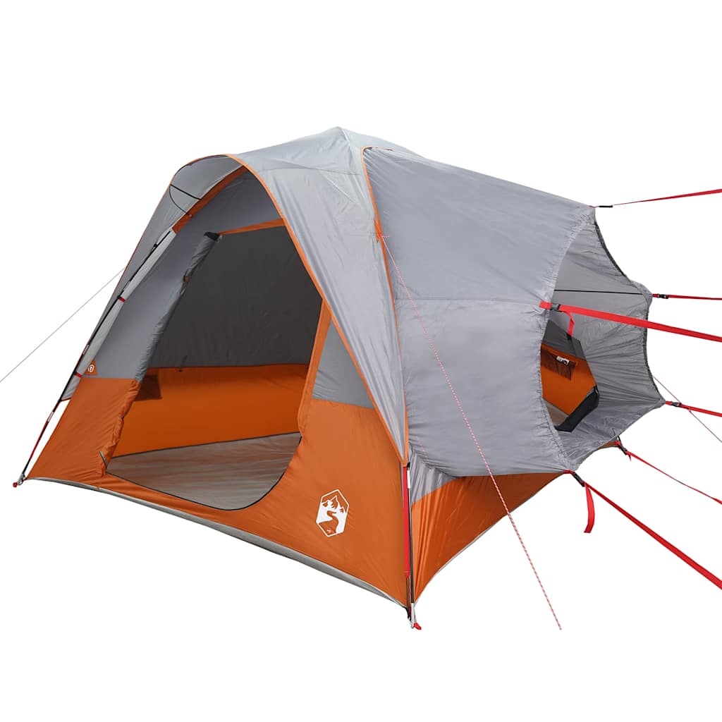 Vidaxl Autotent à 4 personnes étanche gris et orange