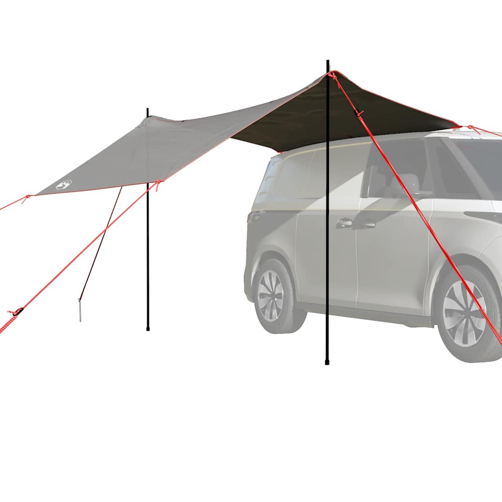 Vidaxl autotent waterdicht grijs en oranje