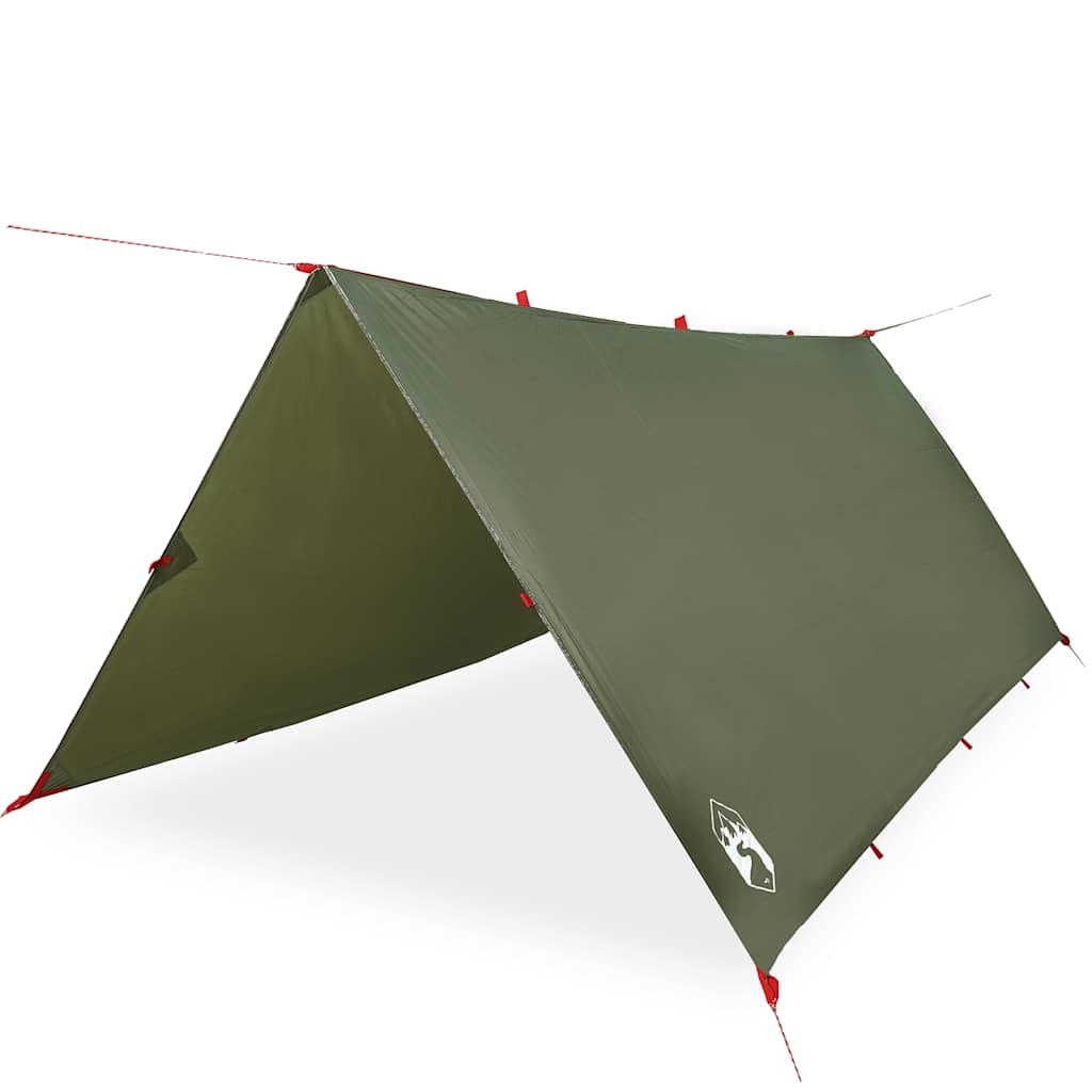 Vidaxl Camping Canopy Waasserdicht 366x306 cm Oliven gréng