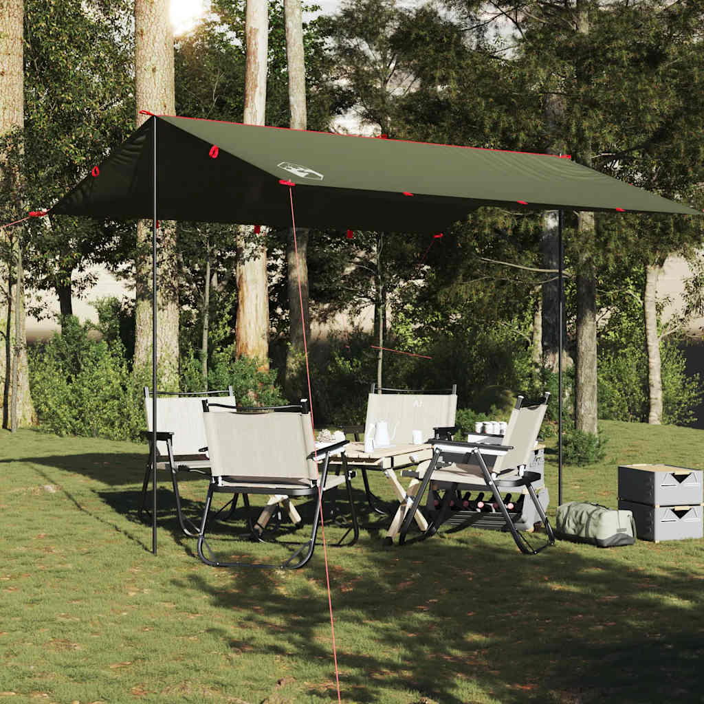 Vidaxl Camping Canopy Waasserdicht 366x306 cm Oliven gréng