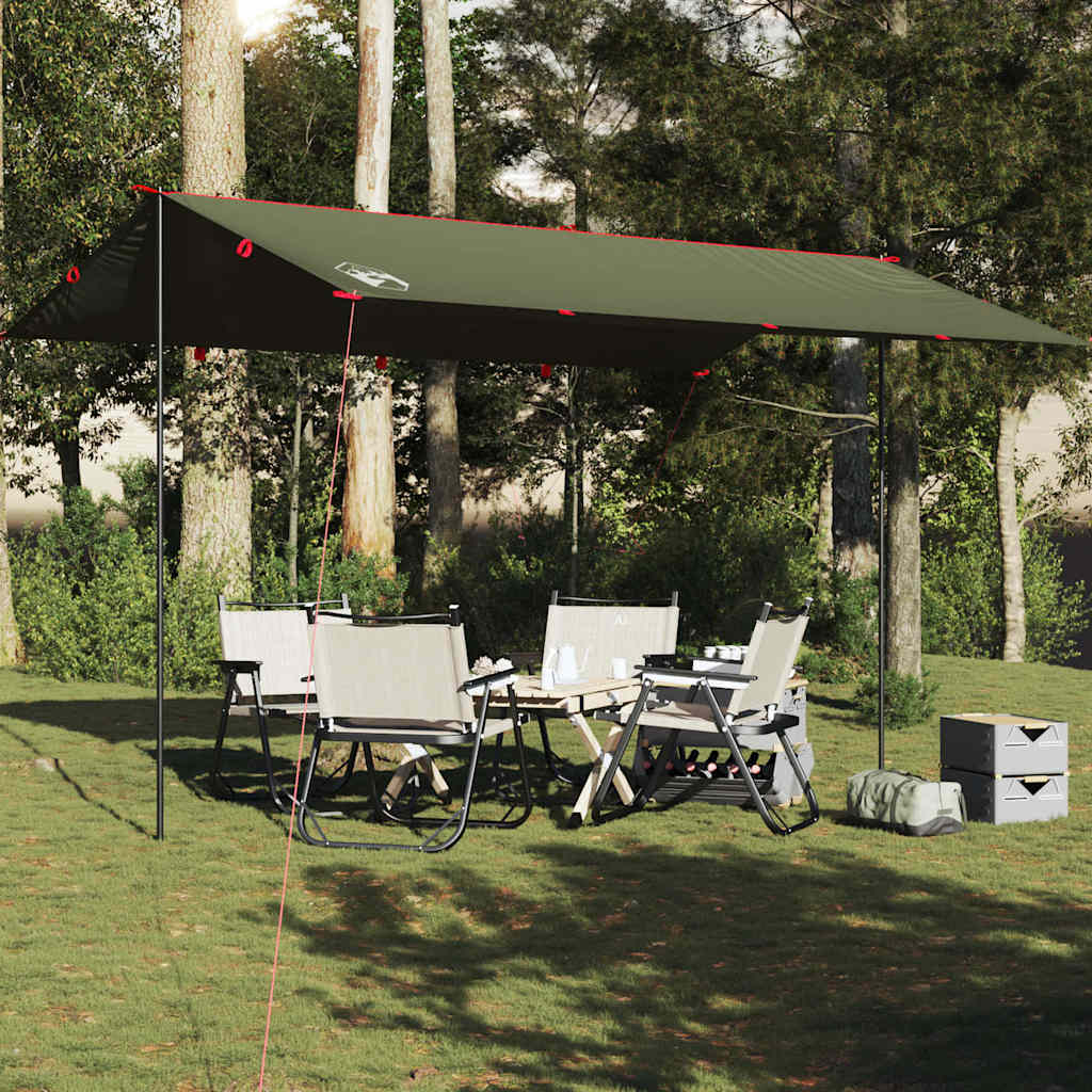 Vidaxl Camping Canopy Vandtæt 506x306 cm olivengrøn