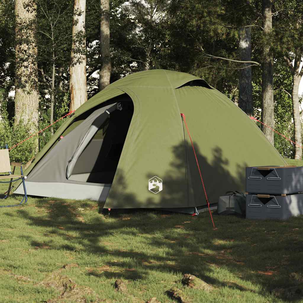 Vidaxl Dome tent 3-person waterproof olive green