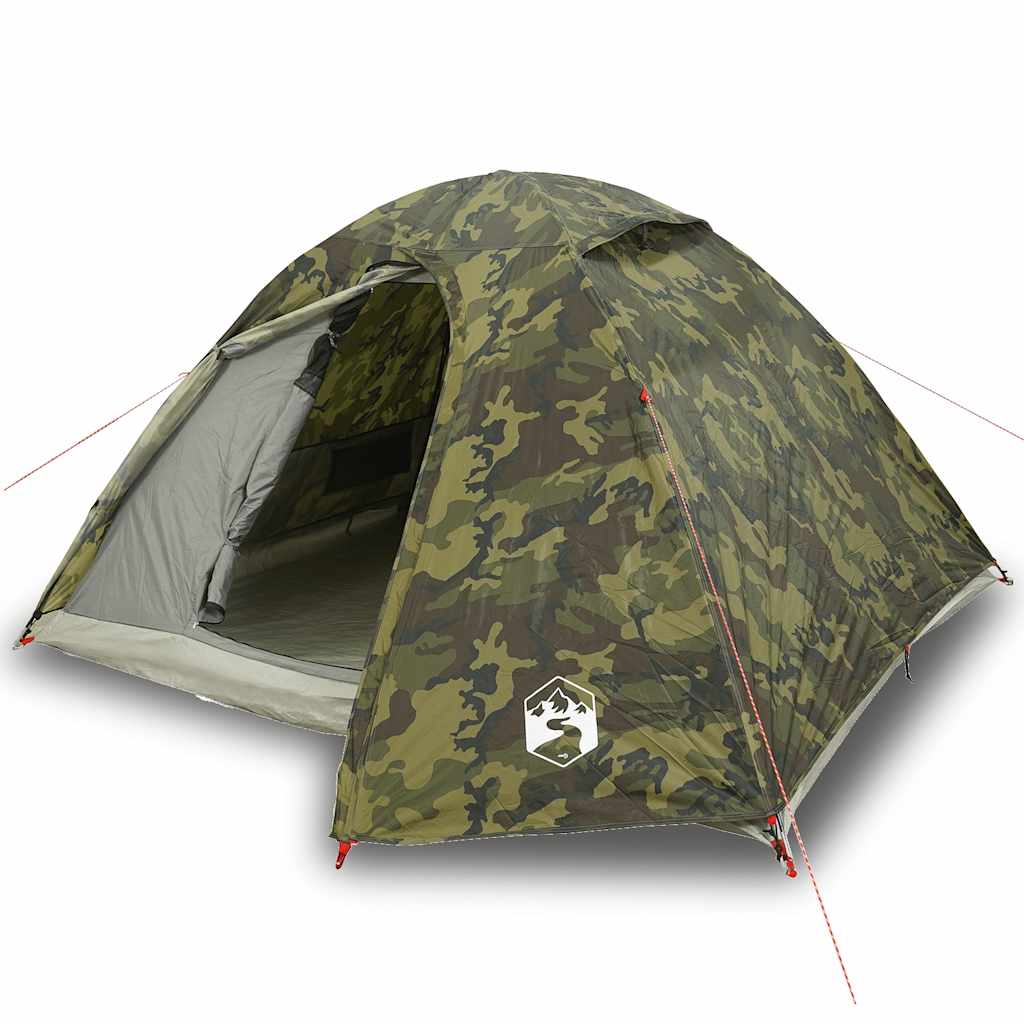 Vidaxl Dome Tent Camuflaje impermeable de 3 personas