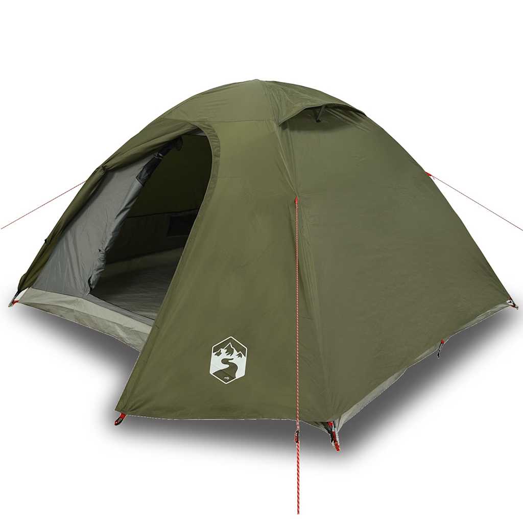 Vidaxl Dome Tent Green d'oliva impermeabile per 4 persone