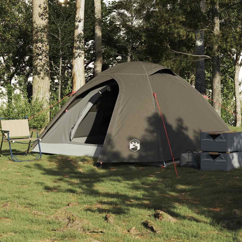 Vidaxl Dome tent 4-person waterproof brown