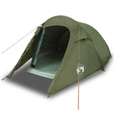 Vidaxl Tunnel Stan 3-Person Waterproof Olive Green