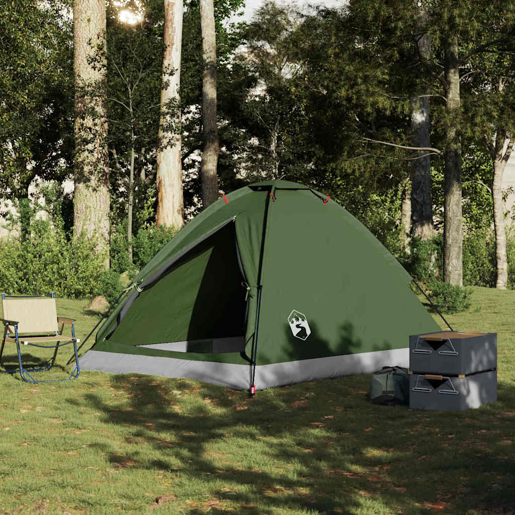 Vidaxl Dome Tent Green d'oliva impermeabile per 4 persone