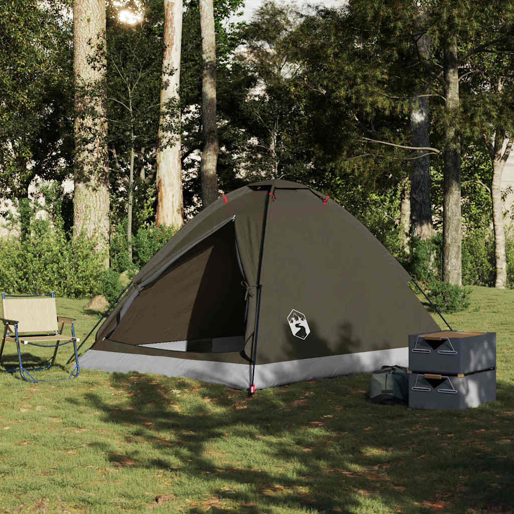 Vidaxl Dome tent 4-person waterproof brown