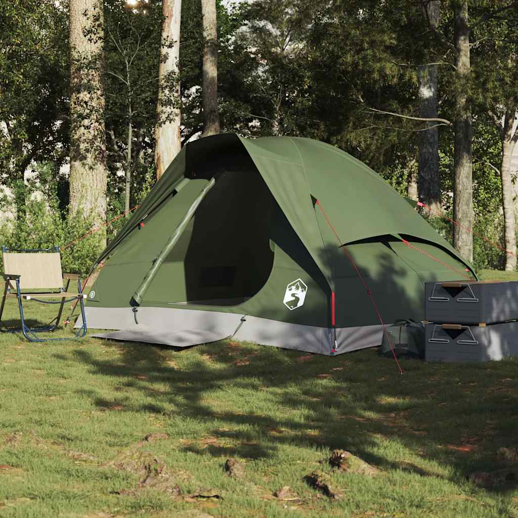 Vidaxl Dome Tent de 2 personas Green a prueba de agua