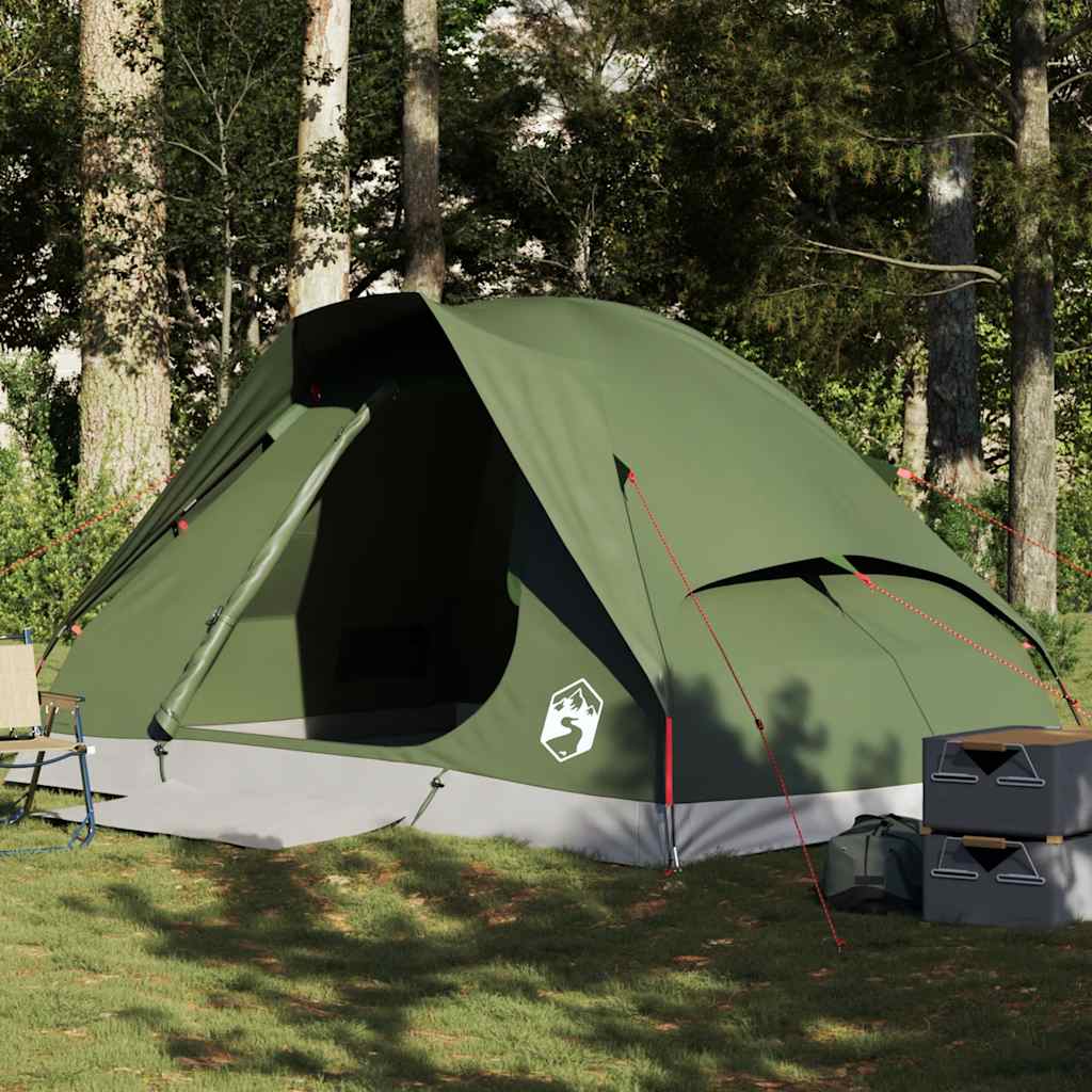 Vidaxl Dome Tent 4 Persona Green de oliva impermeable