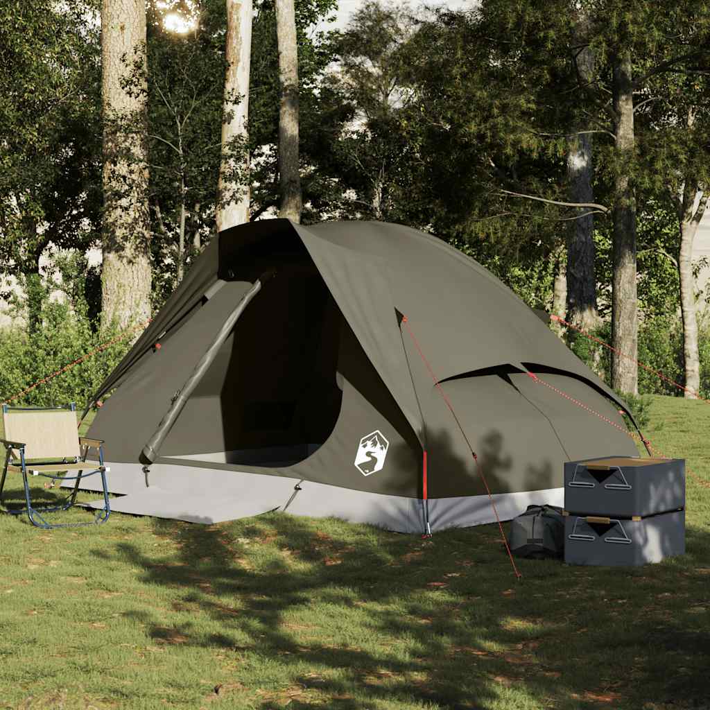 Vidaxl Dome tent 4-person waterproof brown