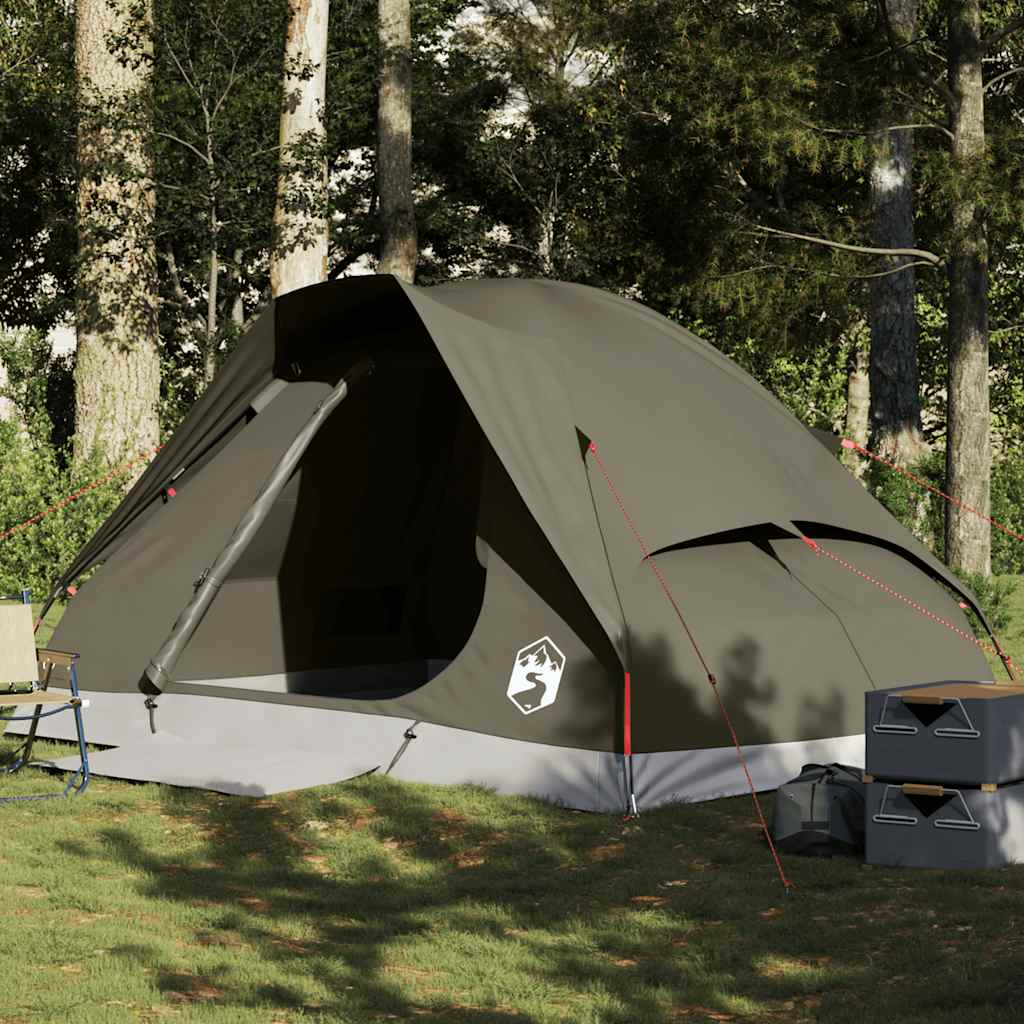 Vidaxl Dome tent 4-person waterproof brown