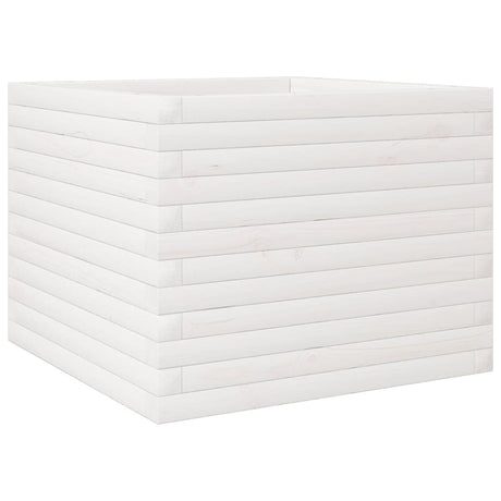 Vidaxl plantenbak 60x60x45,5 cm massief grenenhout wit