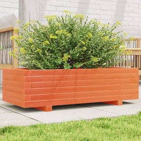 Vidaxl plantenbak 90x40x26,5 cm massief grenenhout wasbruin