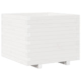 Vidaxl plantenbak 60x60x49,5 cm massief grenenhout wit