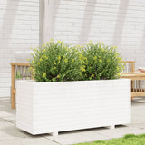 Vidaxl plantenbak 110x40x49,5 cm massief grenenhout wit