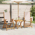 Vidaxl opklapbare stoelen, 2 stuks, van massief acaciahout en textilene.