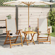 Vidaxl opklapbare stoelen, 2 stuks, van massief acaciahout en textilene.