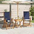 Vidaxl opklapbare stoelen, 2 stuks, van massief acaciahout en textilene.