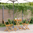 Vidaxl 3-delige bistroset polypropeen en massief hout grijs