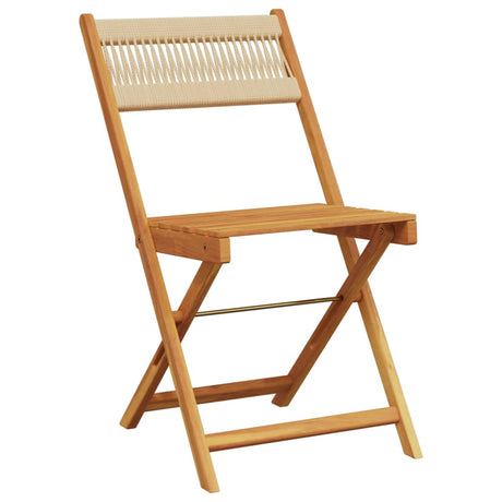 Vidaxl 5-delige tuinset polypropeen en massief hout beige