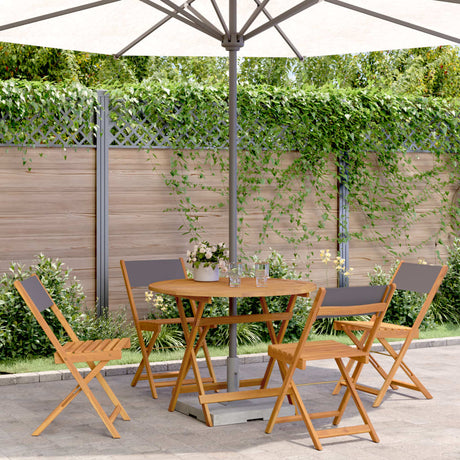 Vidaxl 5-delige tuinset massief hout en stof antracietkleurig