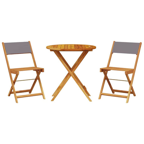 Vidaxl 3-delige bistroset stof en massief hout antracietkleurig