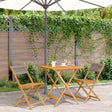 Vidaxl 3-delige bistroset polypropeen en massief hout grijs