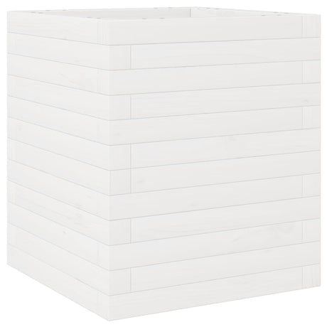 Vidaxl plantenbak 40x40x46 cm massief grenenhout wit