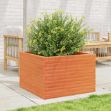 Vidaxl plantenbak 70x70x46 cm massief grenenhout wasbruin