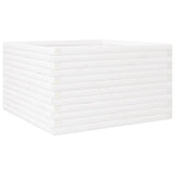 Vidaxl plantenbak 80x80x46 cm massief grenenhout wit