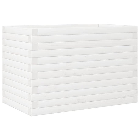 Vidaxl plantenbak 70x40x46 cm massief grenenhout wit