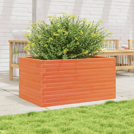 Vidaxl plantenbak 90x60x46 cm massief grenenhout wasbruin