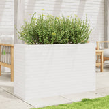 VidaXL Plantenbak 110x40x68,5 cm massief grenenhout wit