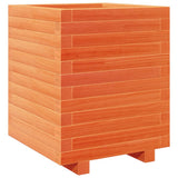 Vidaxl plantenbak 40x40x49,5 cm massief grenenhout wasbruin
