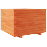 Vidaxl plantenbak 70x70x49,5 cm massief grenenhout wasbruin
