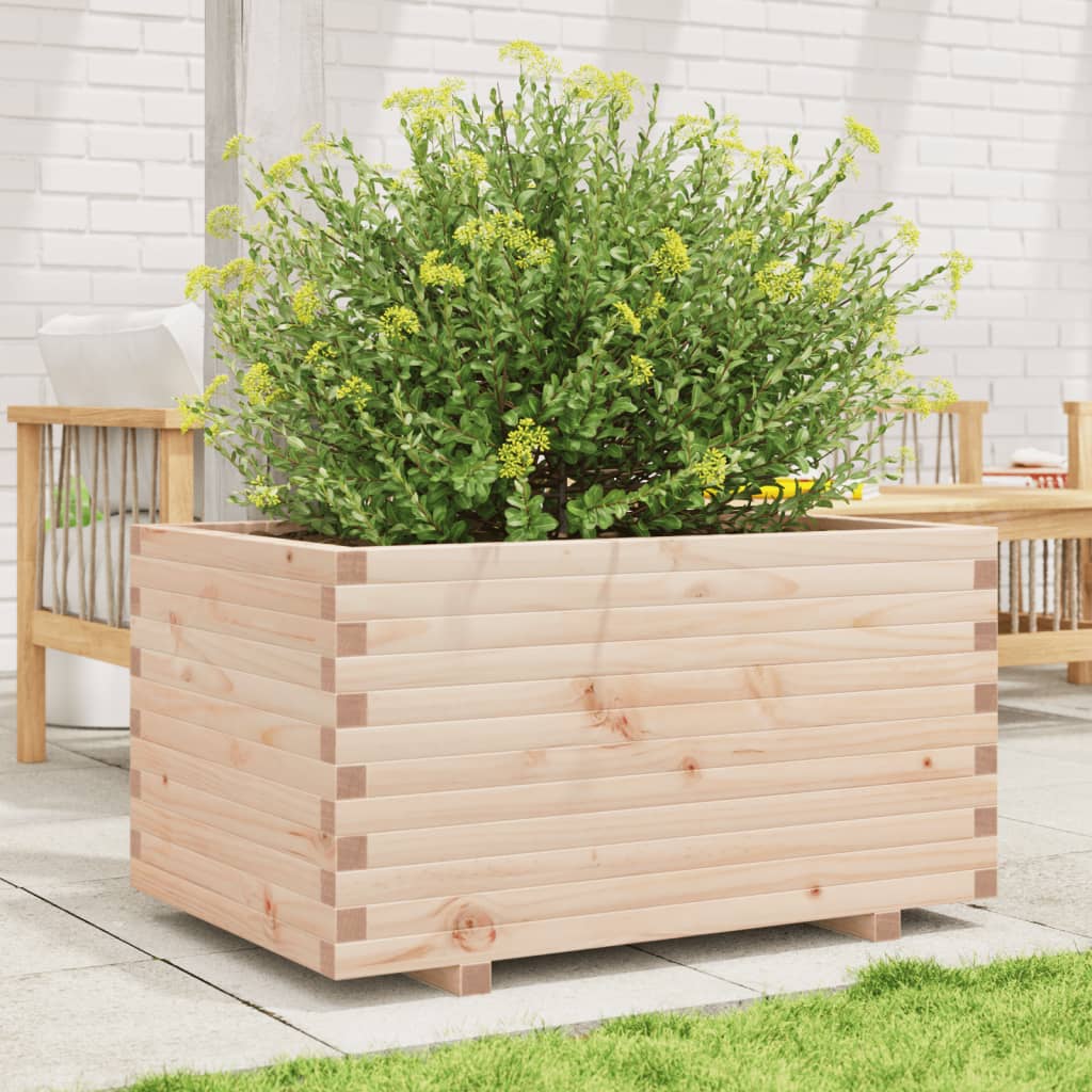 VidaXL Plantenbak 90x60x49,5 cm massief grenenhout