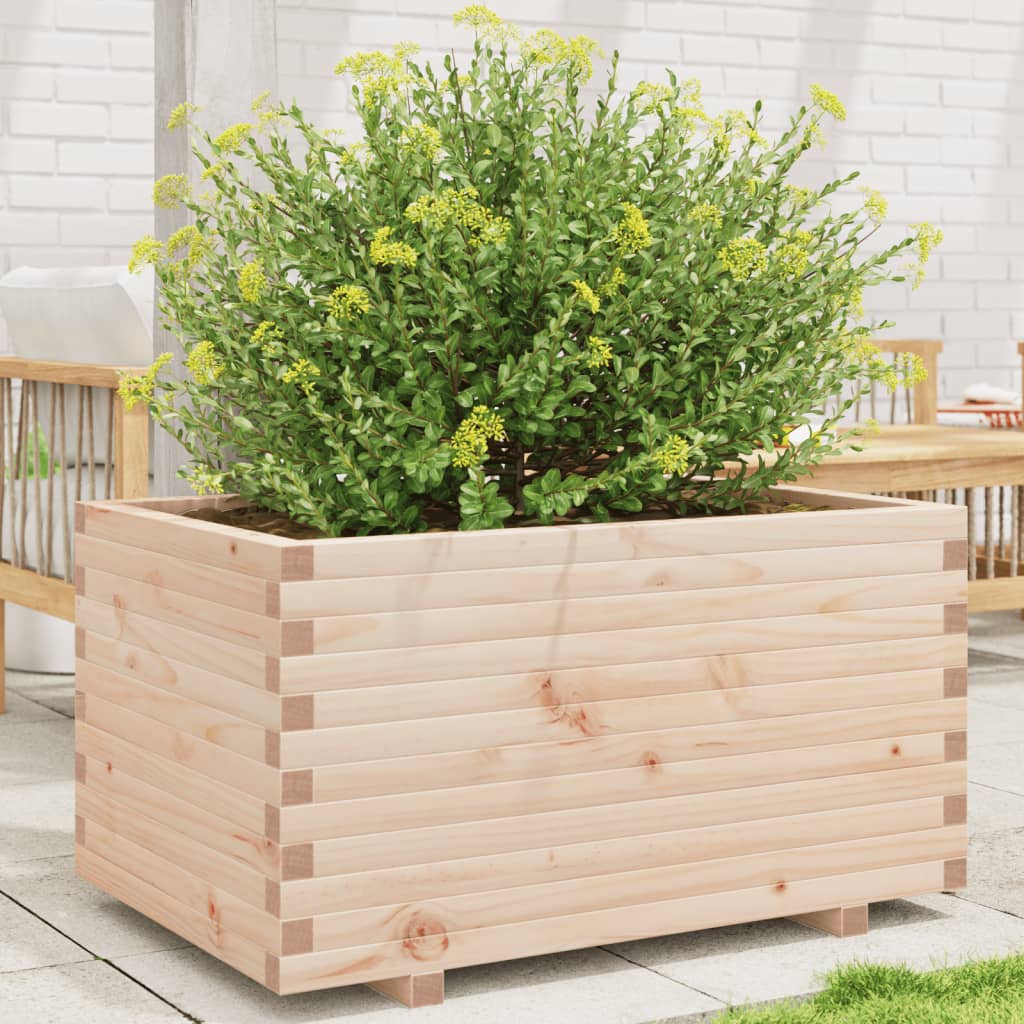 VidaXL Plantenbak 90x60x49,5 cm massief grenenhout