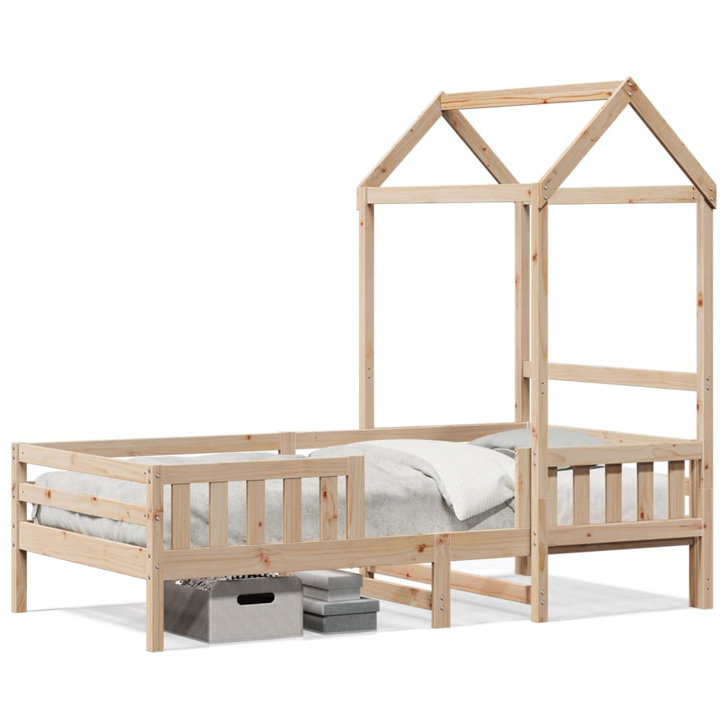 Vidaxl bedframe met huisje massief grenenhout 75x190 cm