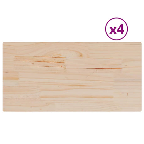 Vidaxl tafelbladen 4 st rechthoekig 90x45x1,7 cm massief grenenhout