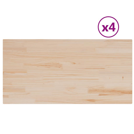 Vidaxl tafelbladen 4 st rechthoekig 100x50x2,5 cm massief grenenhout