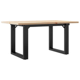 Vidaxl salontafel o-frame 80x50x40 cm massief grenenhout en staal