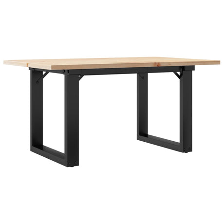 Vidaxl salontafel o-frame 80x50x40 cm massief grenenhout en staal
