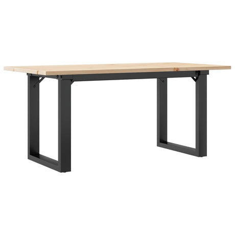Vidaxl salontafel o-frame 100x50x45 cm massief grenenhout en staal