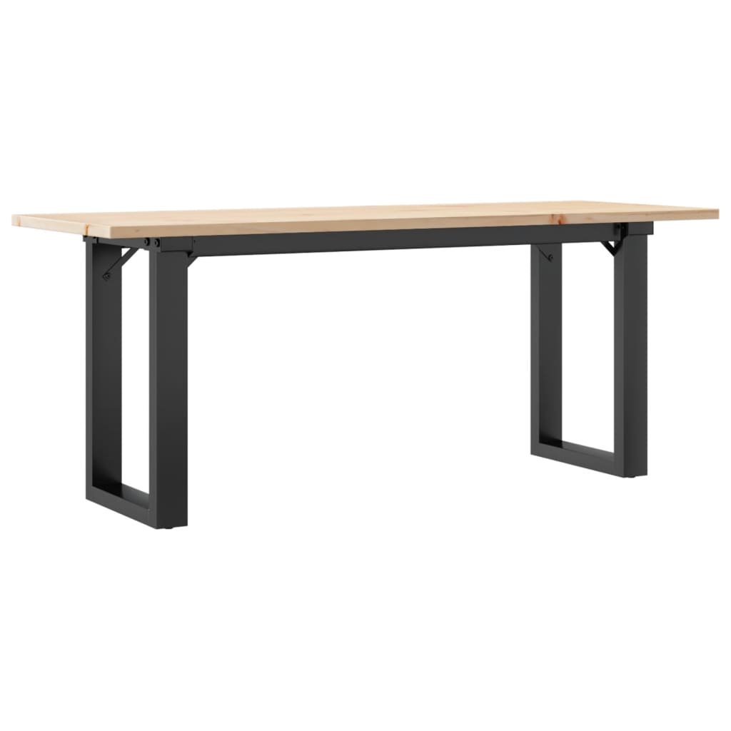 Vidaxl salontafel o-frame 110x40x45 cm massief grenenhout en staal