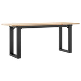 Vidaxl salontafel o-frame 110x40x45 cm massief grenenhout en staal