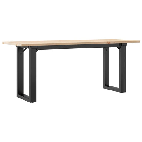 Vidaxl salontafel o-frame 110x40x45 cm massief grenenhout en staal