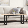 Vidaxl salontafel o-frame 110x40x45 cm massief grenenhout en staal