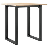 Vidaxl eettafel o-frame 60x60x75 cm massief grenenhout en staal